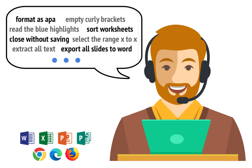 example voxaid work and study bundle voice commands